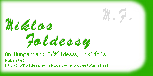 miklos foldessy business card
